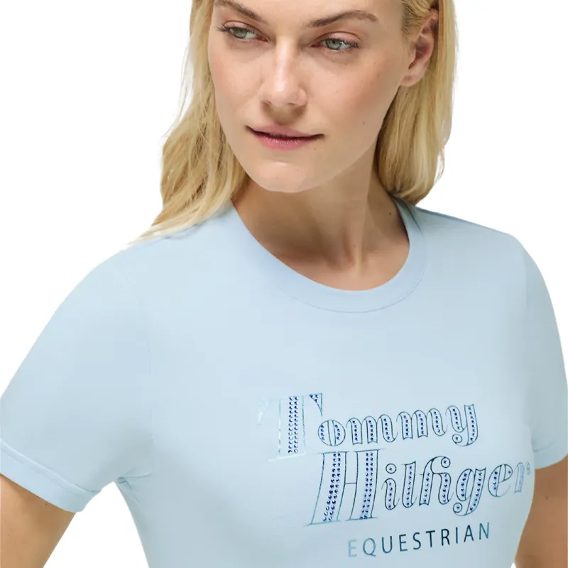 Tommy Hilfiger Malibu Rhinestone Womens T-Shirt - Sweet Blue Pre-Order-3