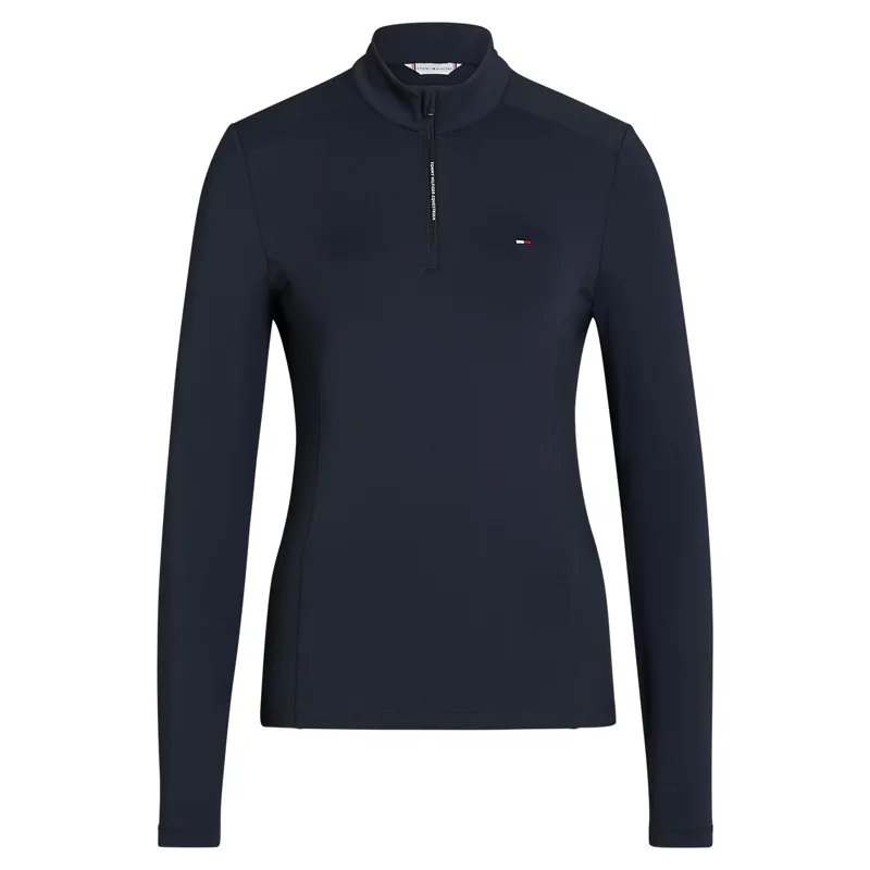 Tommy Hilfiger Milo Womens 1/4 Zip Base Layer - Desert Sky-3