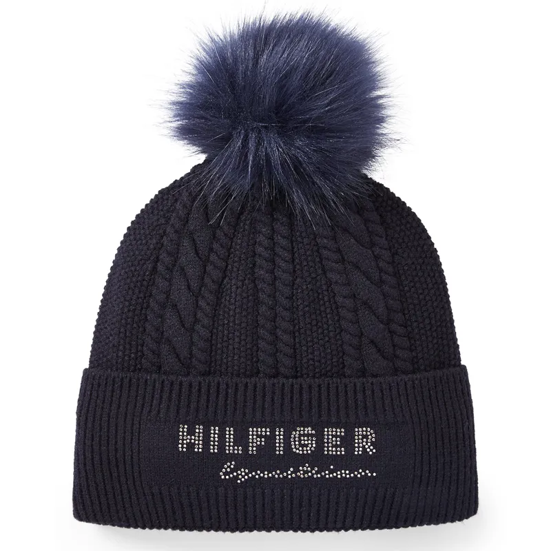 Tommy Hilfiger Perry Pompom Beanie - Desert Sky-1