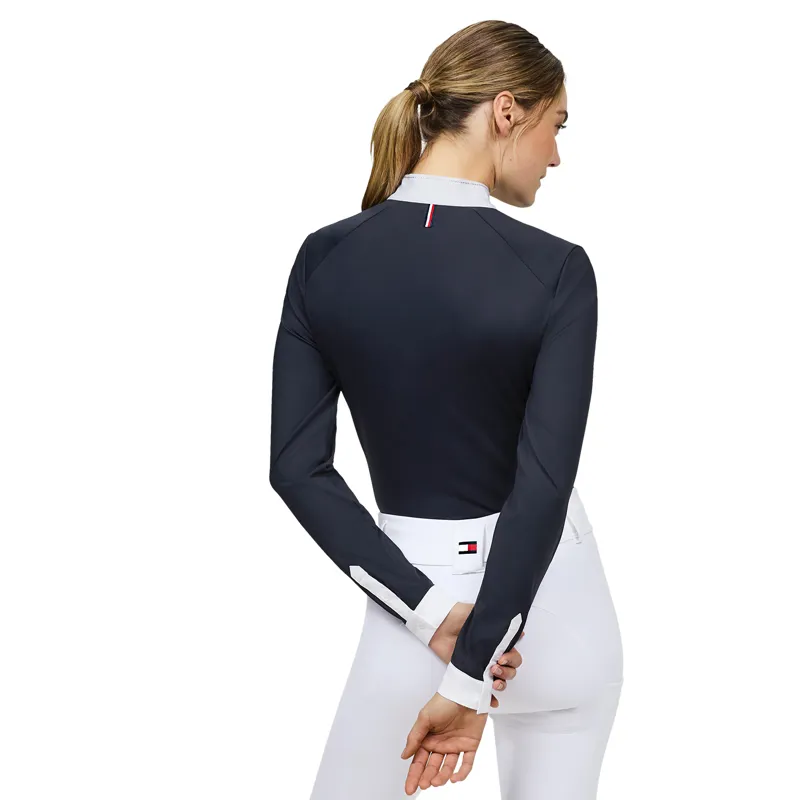 Tommy Hilfiger Taylor Womens Rhinestone Show Shirt - Desert Sky-1