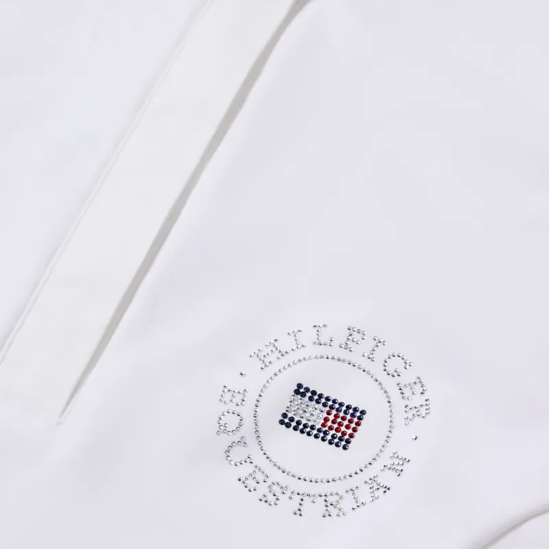 Tommy Hilfiger Taylor Womens Rhinestone Show Shirt - Optic White-4