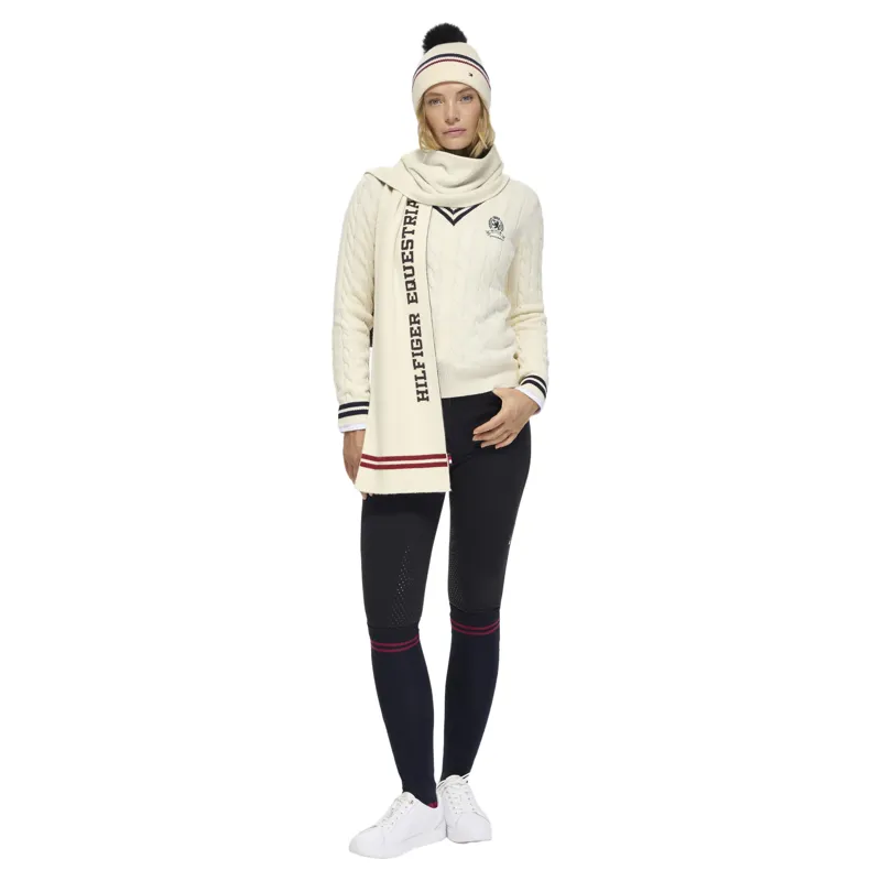 Tommy Hilfiger Vanderbilt Knitted Scarf - Ecru-1