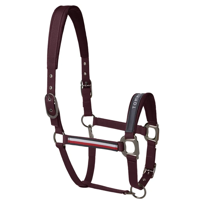 Tommy Hilfiger Yale Headcollar and Lead Rope Set - Deep Burgundy Pre-Order-3
