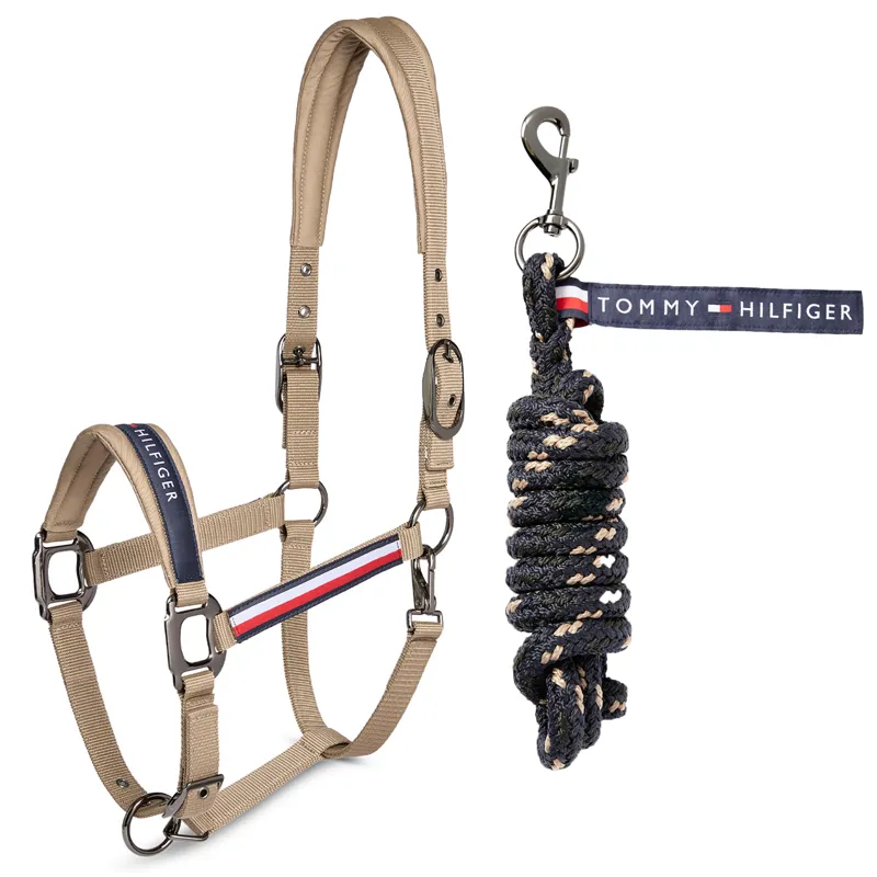 Tommy Hilfiger Yale Headcollar and Lead Rope Set - Taupe