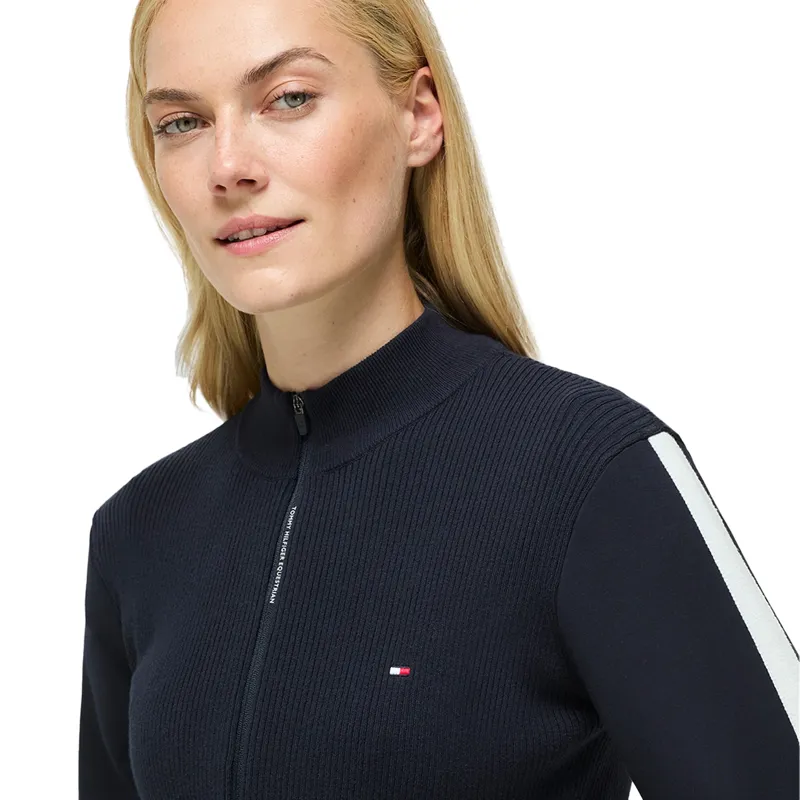 Tommy Hilfiger Mirada Womens Zip-Up Knit Sweatshirt - Desert Sky Pre-Order-3