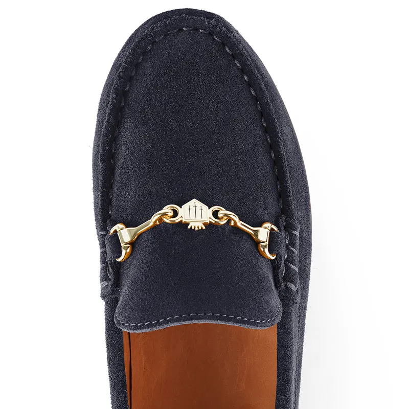 Fairfax and Favor Trinity Ladies Drivers Shoes - Navy Suede-4