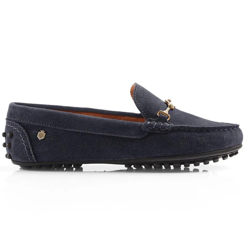 Fairfax and Favor Trinity Ladies Drivers Shoes - Navy Suede-3