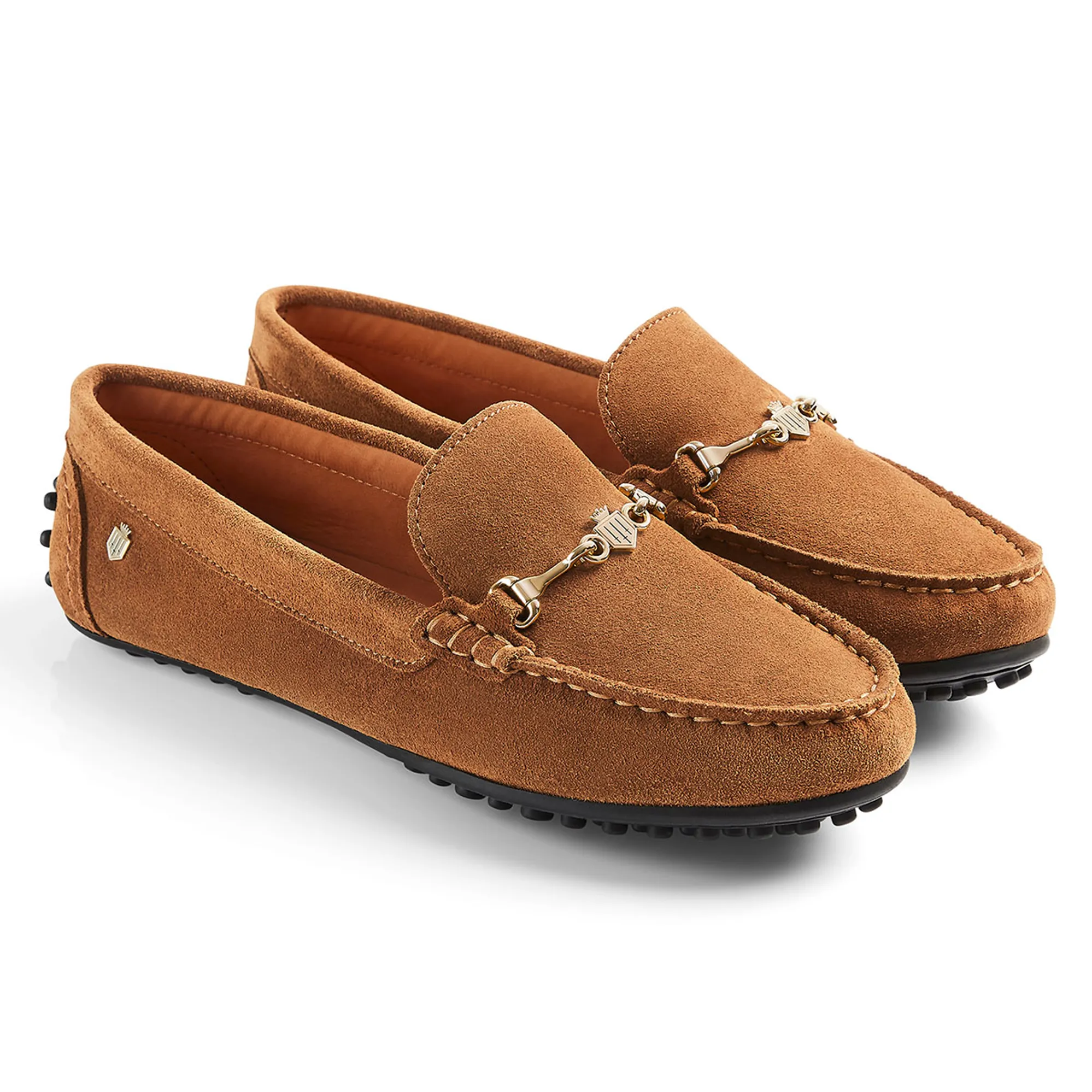 Fairfax and Favor Trinity Ladies Drivers Shoes Tan Suede