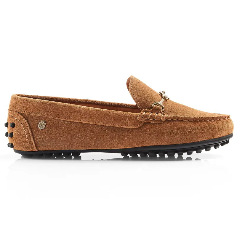 Fairfax and Favor Trinity Ladies Drivers Shoes - Tan Suede-2