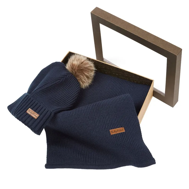 Ridgeline Baltic Womens Bobble Hat and Scarf - Tarn-1