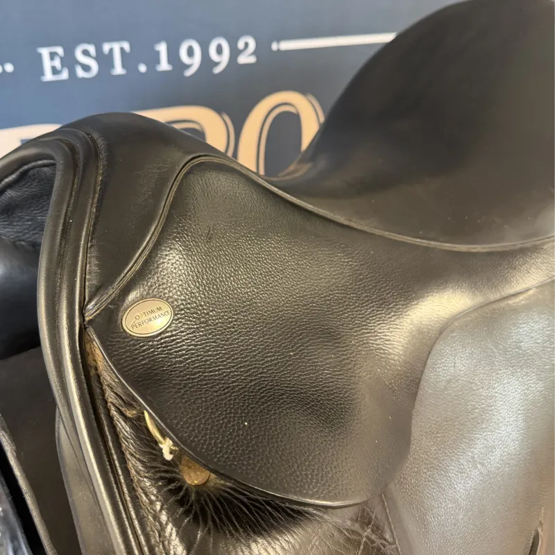 Optimum Performance Dressage Saddle - Black 18in MW-1