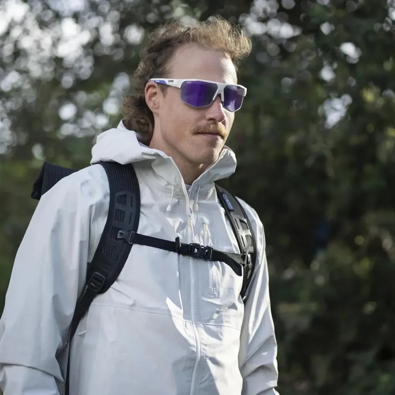 Uvex Axos Set Sunglasses - Matt White/Mirror Purple-2