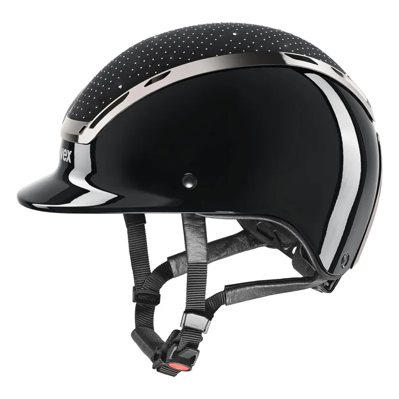 Uvex Exxeed Glow Riding Hat - Black/Black