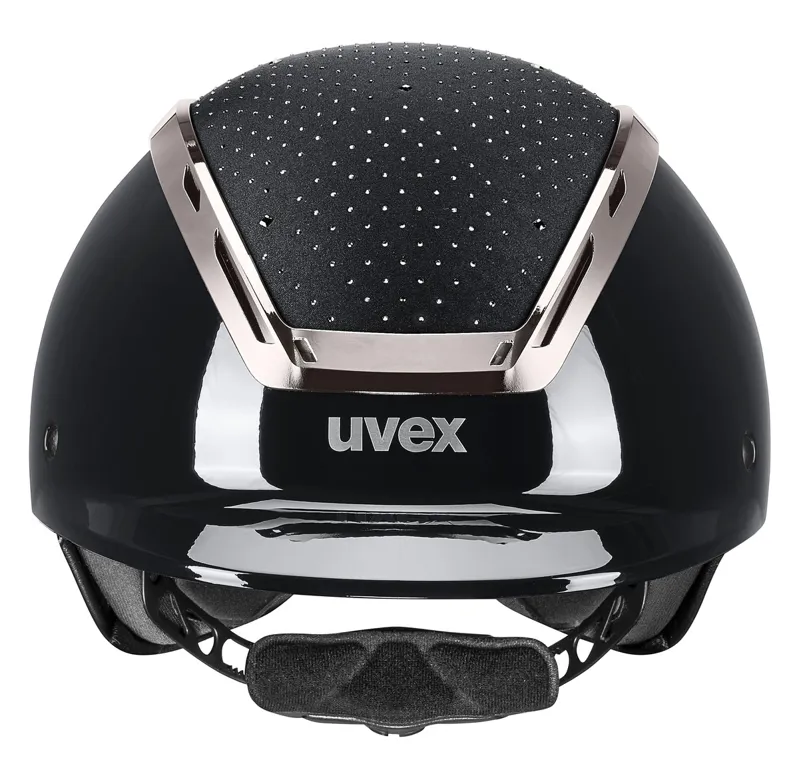 Uvex Exxeed Glow Riding Hat - Black/Black-2