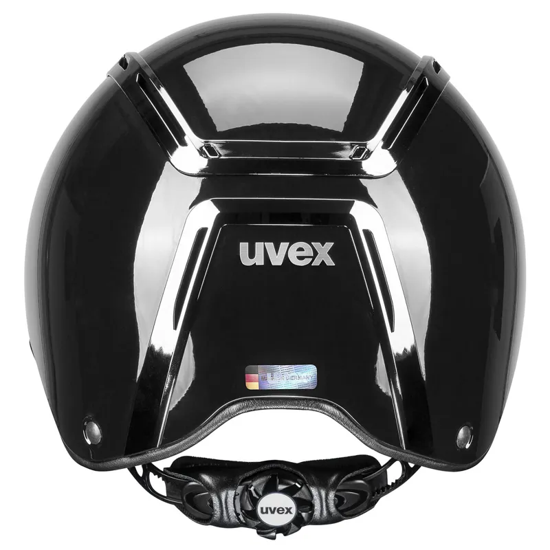 Uvex Exxeed Shiny Chrome Riding Hat - Black-1