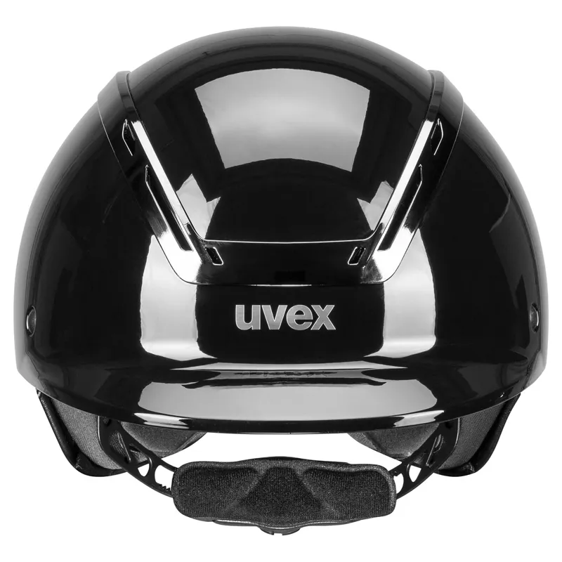 Uvex Exxeed Shiny Chrome Riding Hat - Black-3