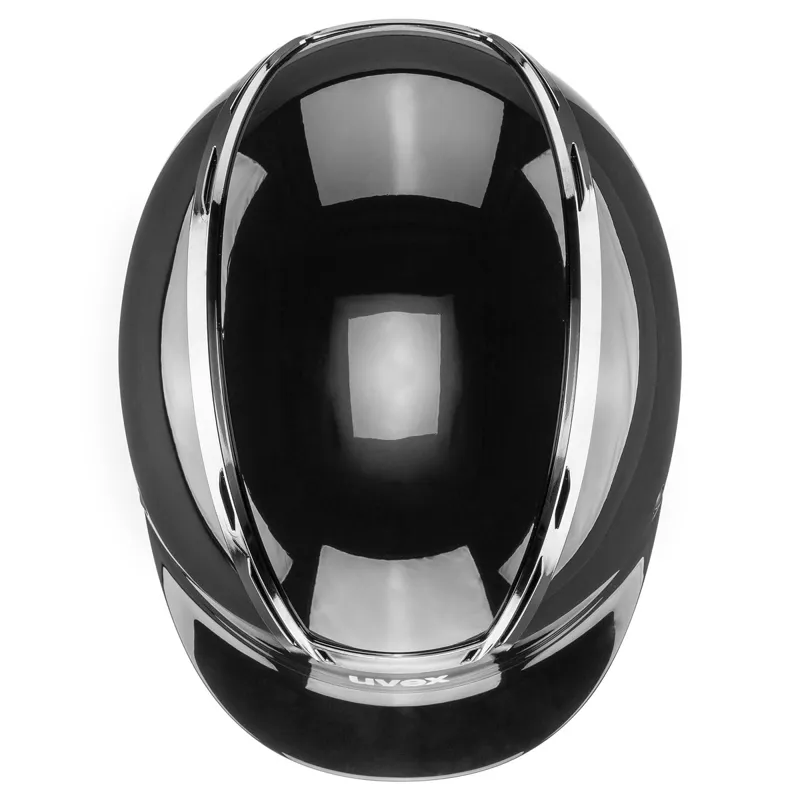 Uvex Exxeed Shiny Chrome Riding Hat - Black-4