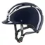 Uvex Exxeed Shiny Chrome Riding Hat - Navy