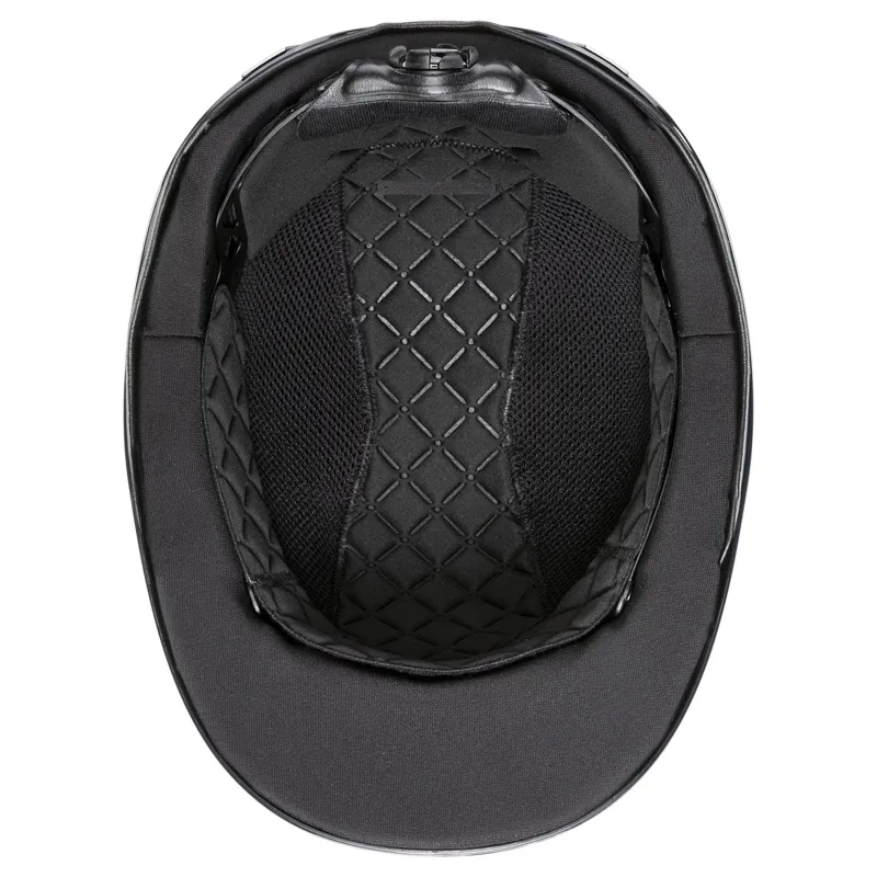 Uvex Exxeed Shiny Chrome Riding Hat - Navy-3