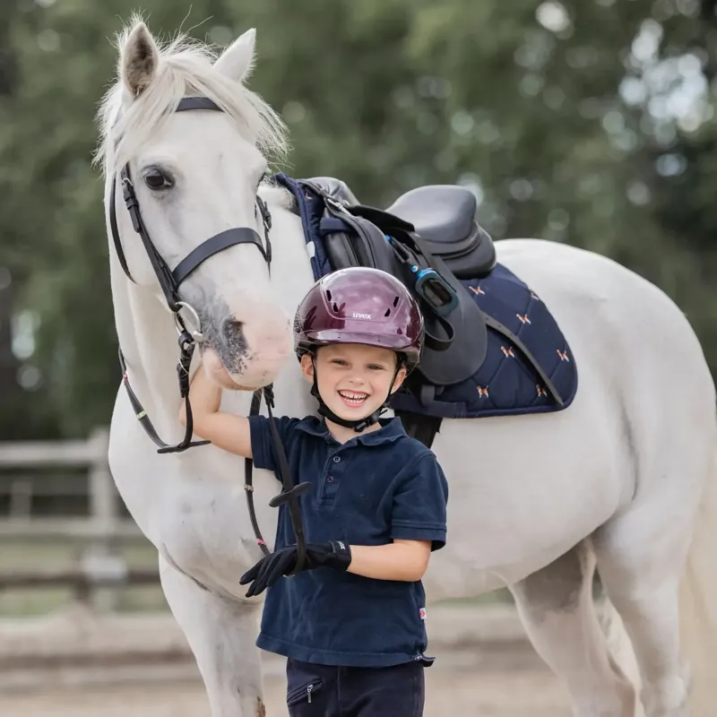 Uvex Kidoxx Shiny Riding Hat - Burgundy-9