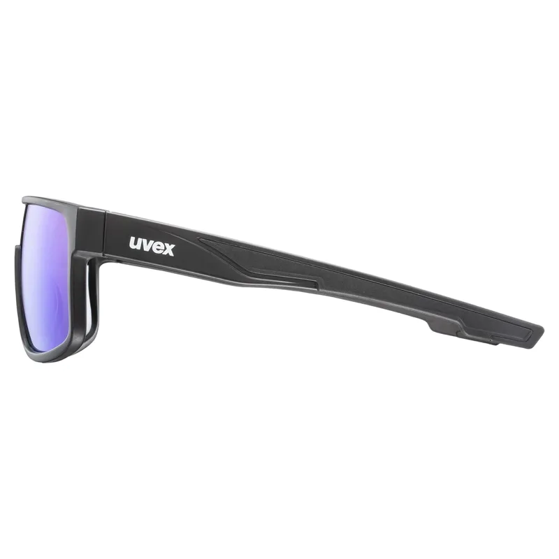 Uvex LGL 51 Sunglasses - Matt Black/Mirror Green-1
