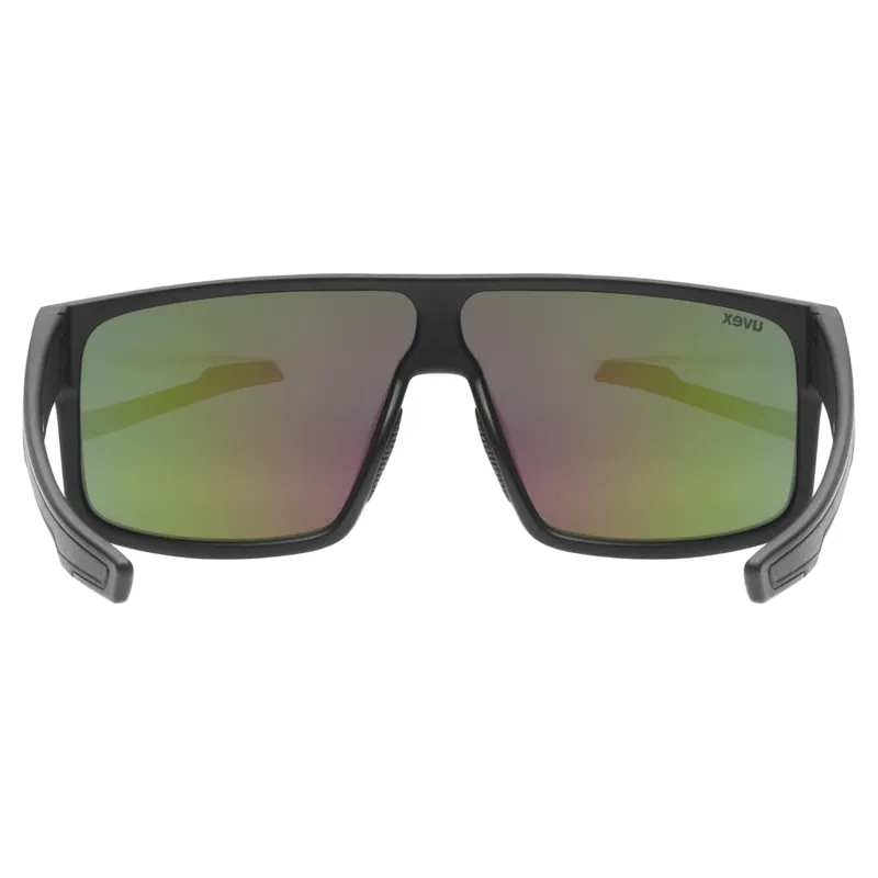 Uvex LGL 51 Sunglasses - Matt Black/Mirror Green-3