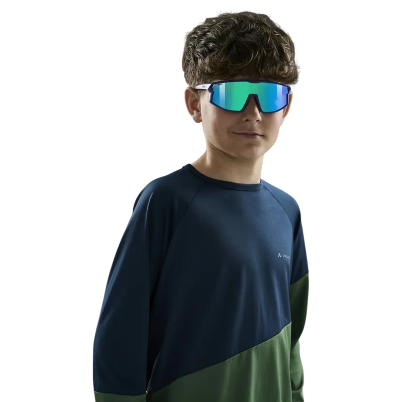 Uvex Skyryse Junior Sunglasses - Matt Blue/Mirror Green-4