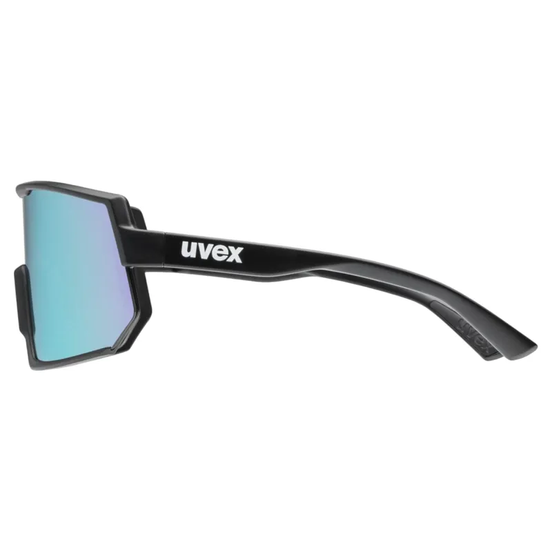 Uvex Sportstyle 235 Sports Sunglasses - Matt Black/Mirror Lavender-2