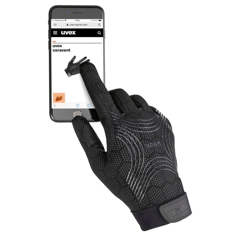 Uvex Ceravent Riding Gloves - Black-3