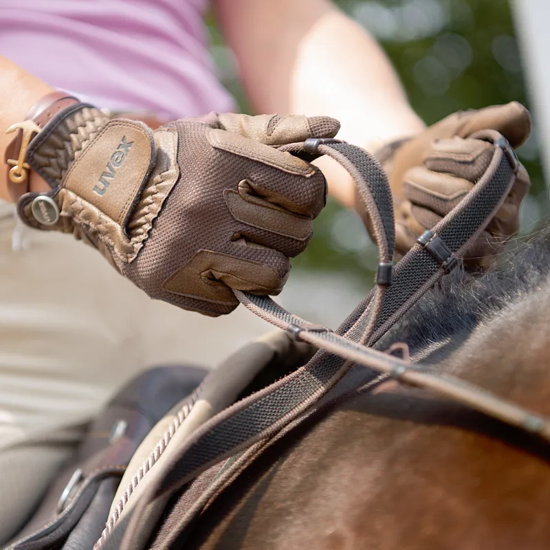 Uvex Ventraxion Riding Gloves - Brown-2