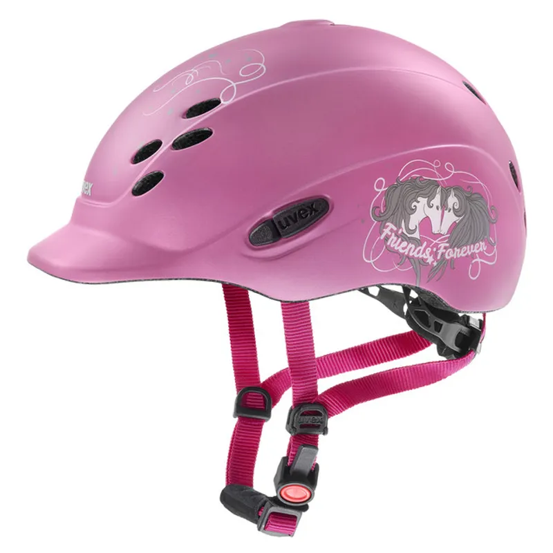 Uvex Onyxx Dekor Childs Riding Hat - Friends II Pink Matt