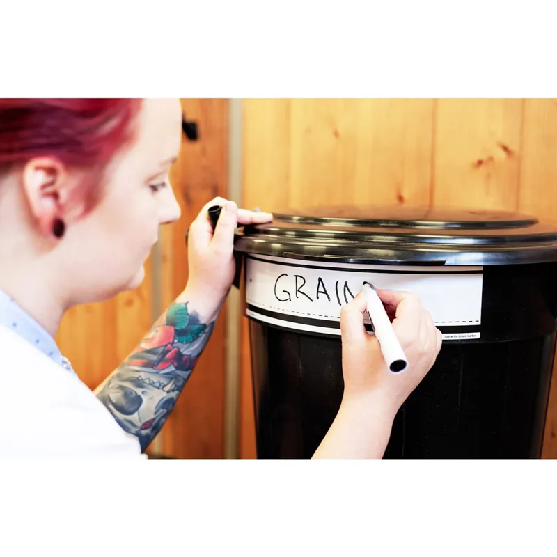 V-Plast Feed Bin with Lid and Smart Label - Black-2