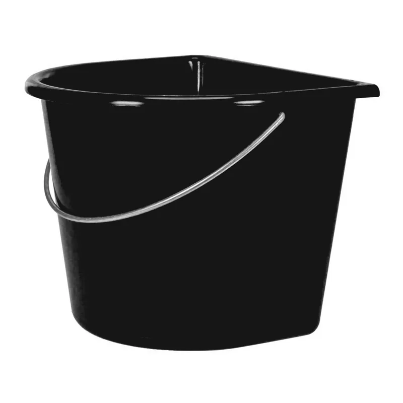 V-Plast Flat Backed 15L Bucket - Black