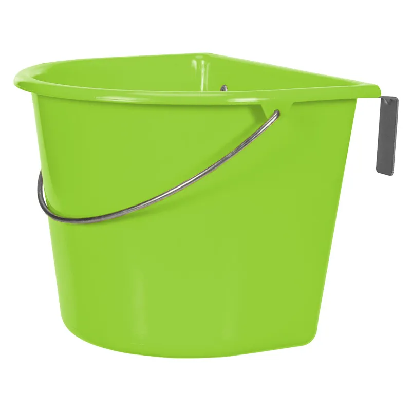 V-Plast Feed Manger with Hooks and Handle 15L Bucket - Lime