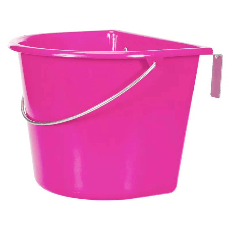 V-Plast Feed Manger with Hooks and Handle 15L Bucket - Hot Pink