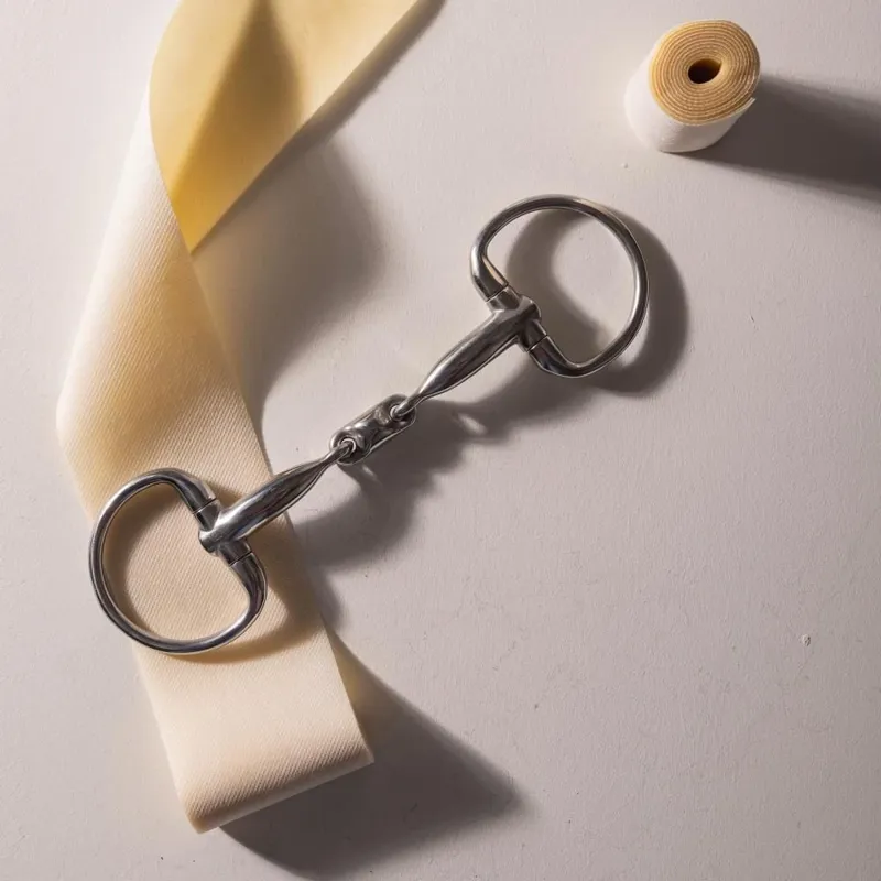 Velari Stainless Steel Double Jointed Eggbutt Snaffle Bit-5