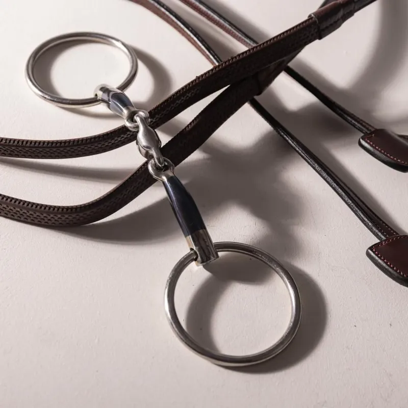 Velari Sweet Iron Double Jointed Loose Ring Snaffle Bit-4