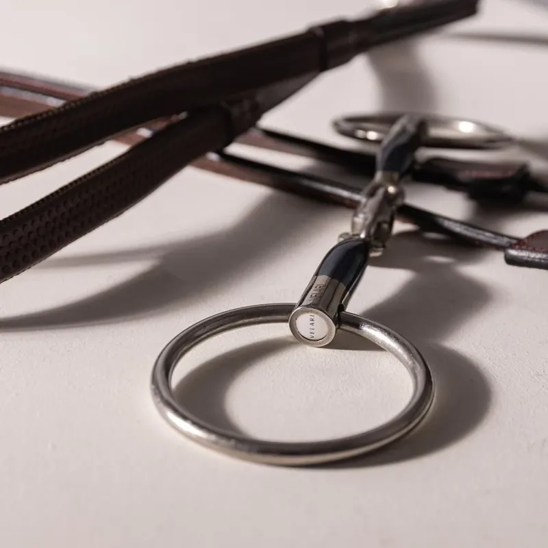 Velari Sweet Iron Double Jointed Loose Ring Snaffle Bit-5