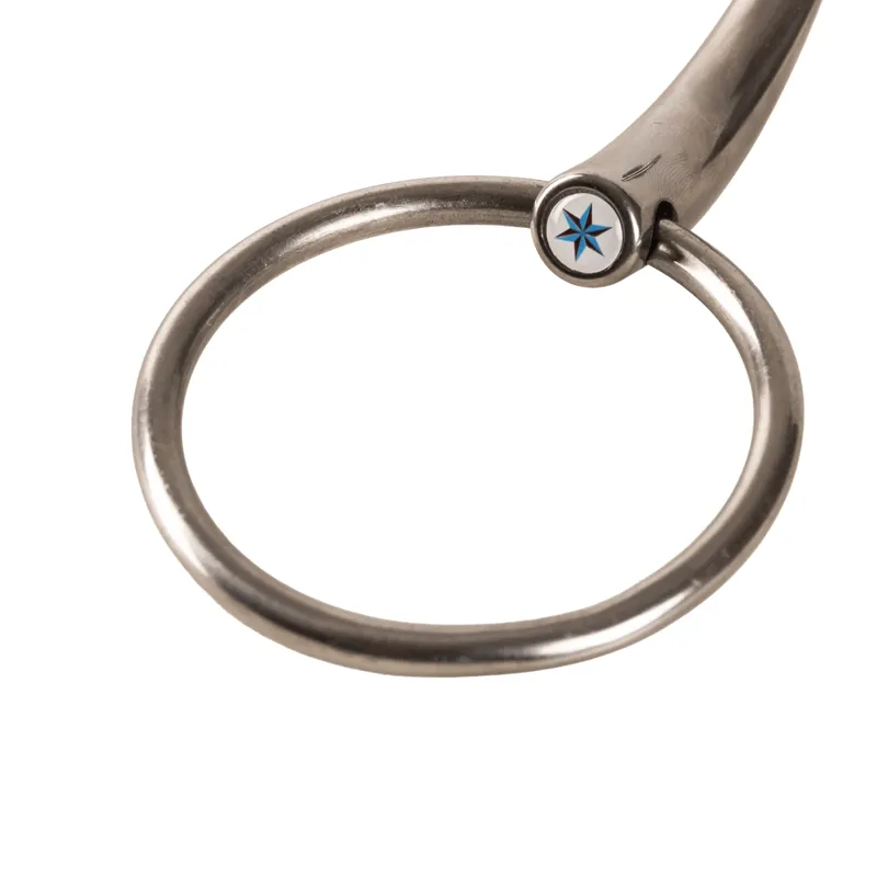 Velari Stainless Steel Double Jointed Loose Ring Snaffle Bit-2