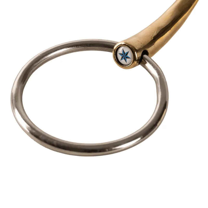 Velari Sweet Copper Double Jointed Loose Ring Snaffle Bit-3
