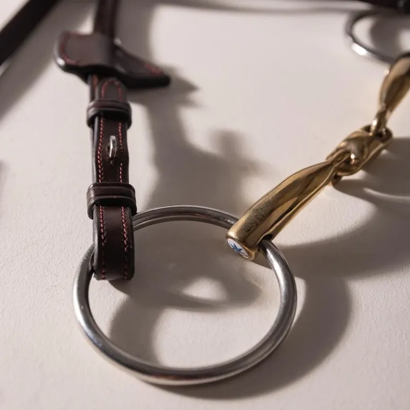 Velari Sweet Copper Double Jointed Loose Ring Snaffle Bit-4