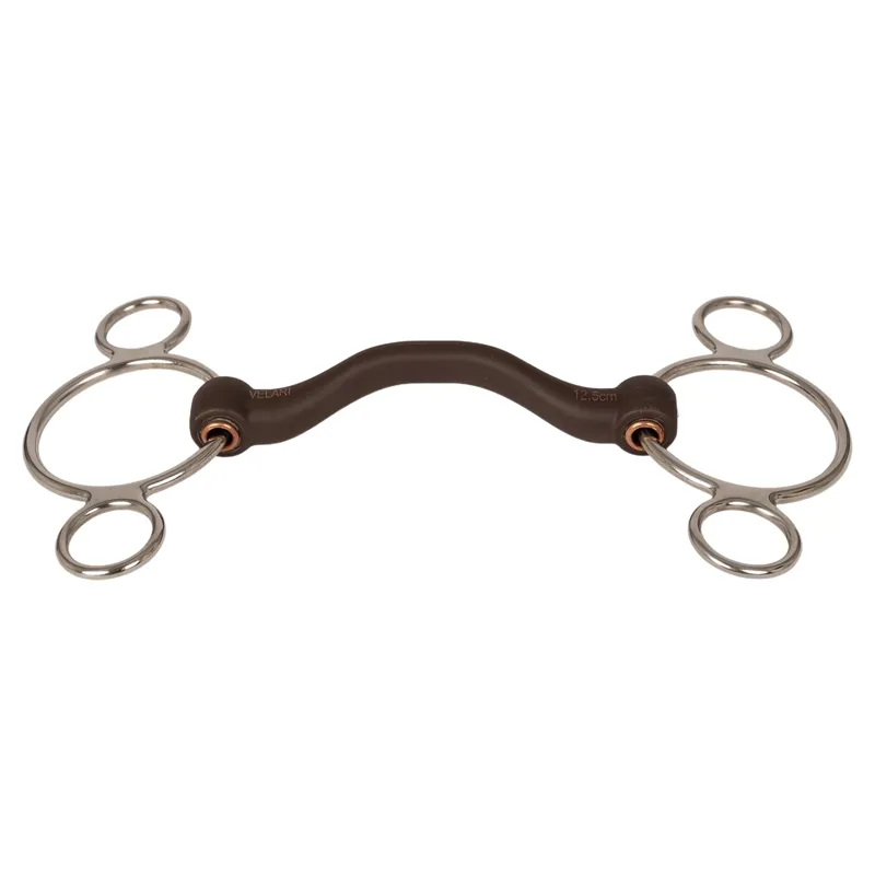 Velari Mullen Mouth with Tongue Port Flex Hard 3-Ring Bit