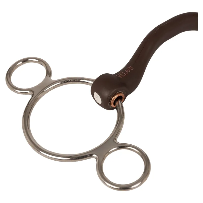 Velari Mullen Mouth with Tongue Port Flex Hard 3-Ring Bit-3