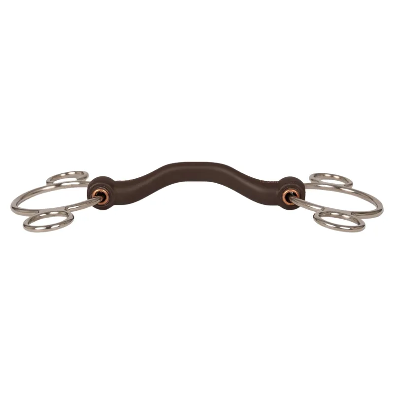 Velari Mullen Mouth with Tongue Port Flex Hard 3-Ring Bit-2