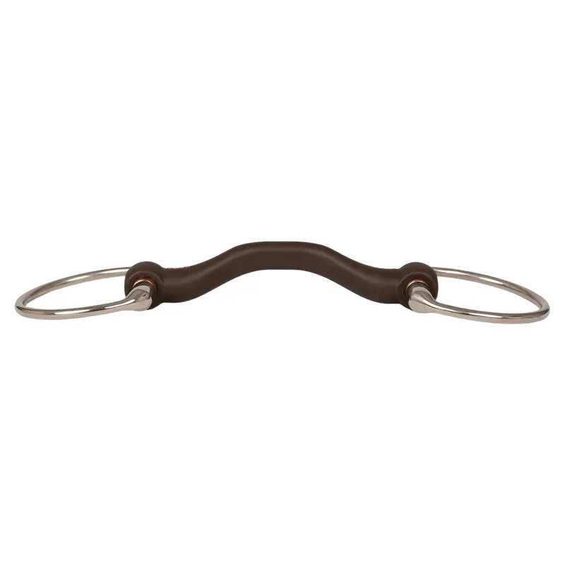 Velari Mullen Mouth with Tongue Port Flex Hard Eggbutt Snaffle Bit-1