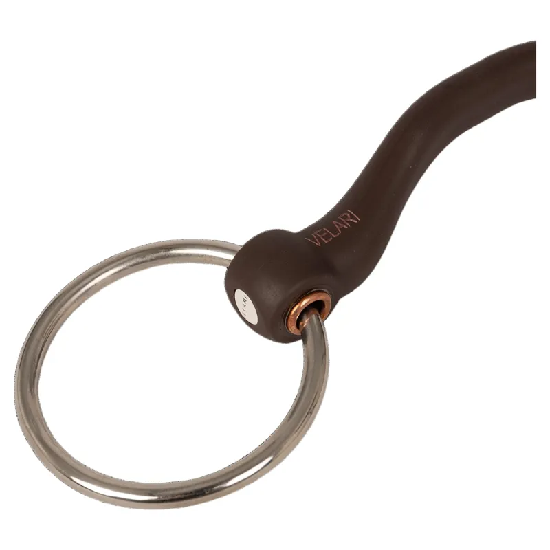 Velari Mullen Mouth with Tongue Port Flex Hard Loose Ring Snaffle Bit-1