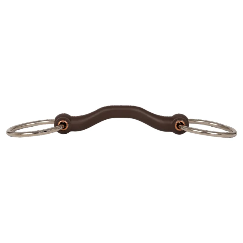 Velari Mullen Mouth with Tongue Port Flex Hard Loose Ring Snaffle Bit-2