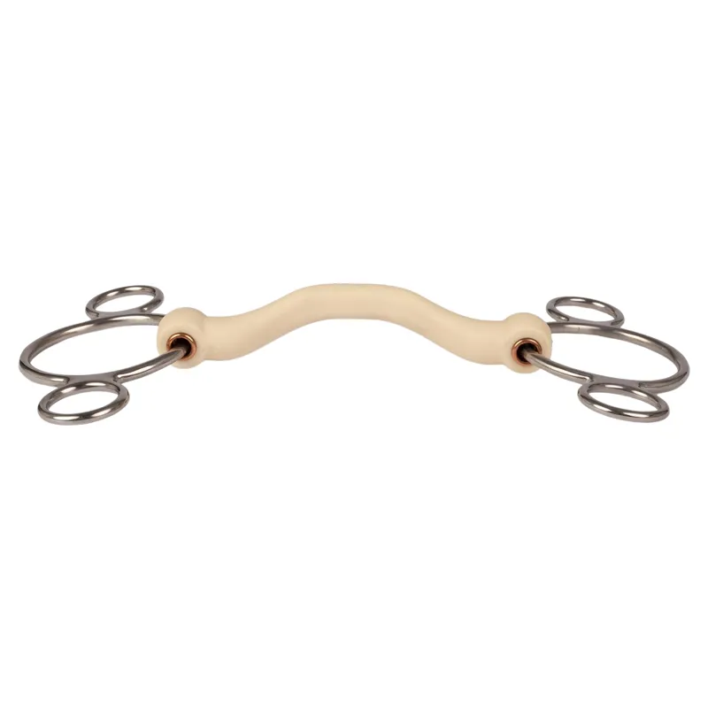 Velari Mullen Mouth with Tongue Port Flex Soft 3 Ring Bit-1