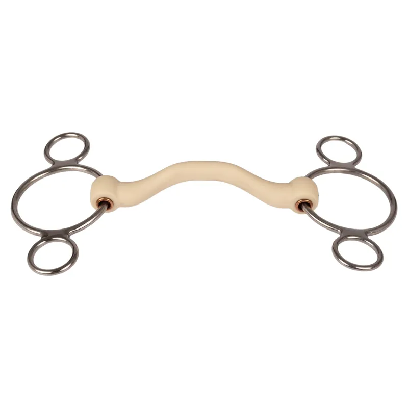 Velari Mullen Mouth with Tongue Port Flex Soft 3 Ring Bit