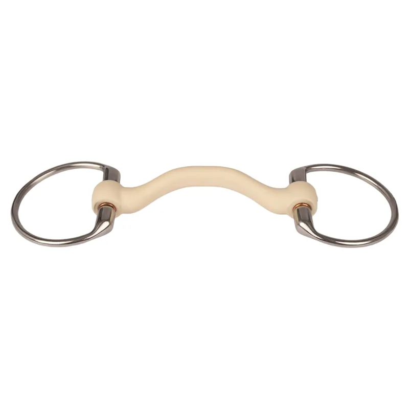 Velari Mullen Mouth with Tongue Port Flex Soft Eggbutt Snaffle Bit